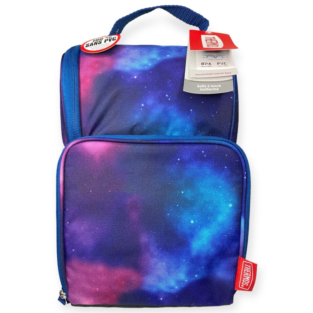 Thermos Lunch Box Summer 2023 Galaxy Purple Kids Lined Dual Space BPA/PVC Free